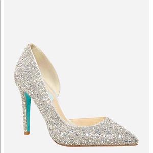 Betsy Johnson rhinestone heels...prom wedding